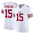 SF.49ers #15 De'Zhaun Stribling Player White Limited Vapor F.U.S.E. Home Game PETTCS Stitched Jerseys