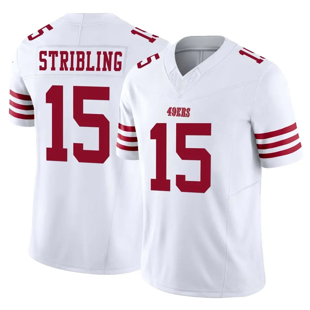 SF.49ers #15 De'Zhaun Stribling Player White Limited Vapor F.U.S.E. Home Game PETTCS Stitched Jerseys