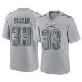 P.Eagles #33 Cooper DeJean Player Gray Atmosphere Fashion Home Game PETTCS Stitched Jerseys