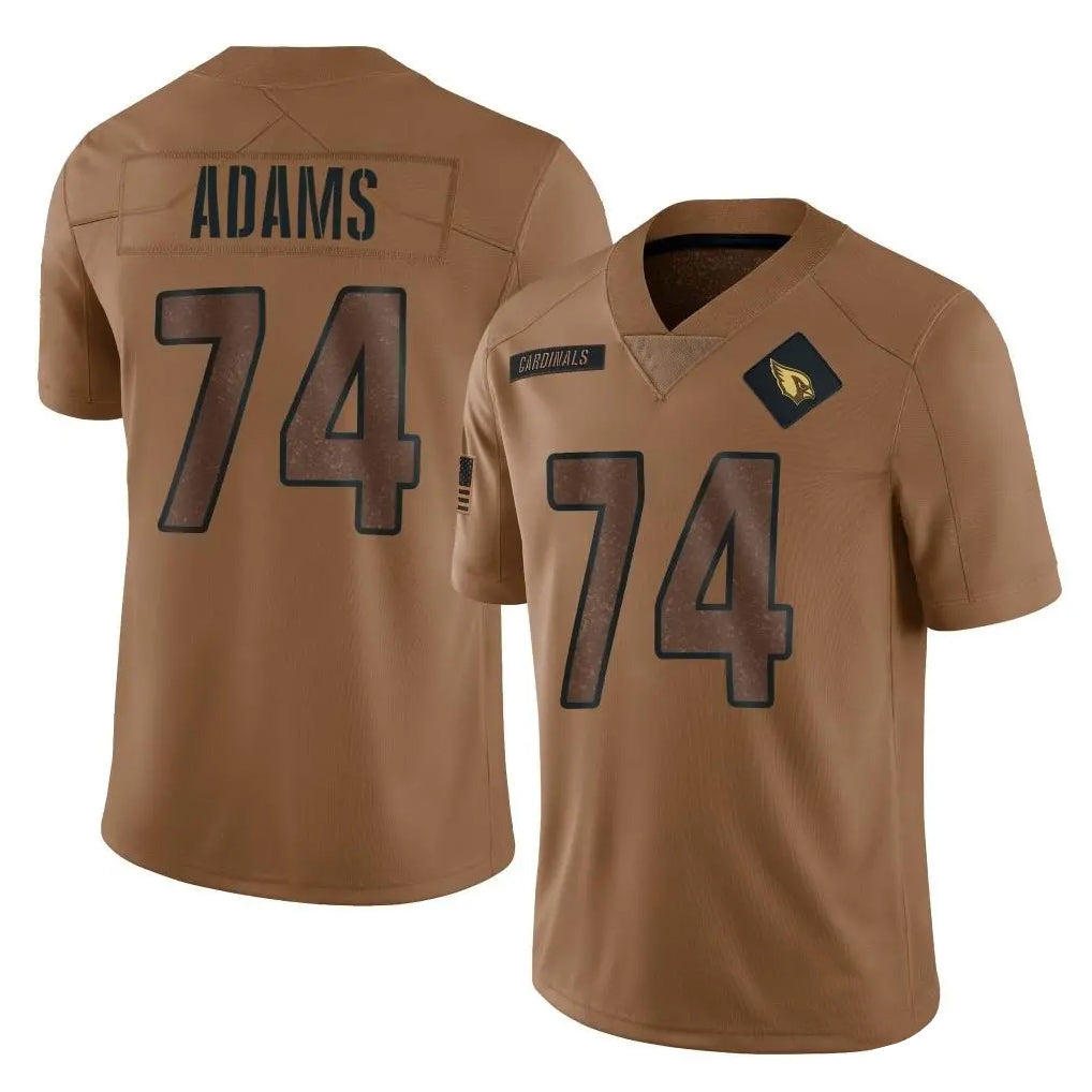 A.Cardinals #74 Isaiah Adams Player Brown Limited Salute To Service Game PETTCS Stitched Jerseys