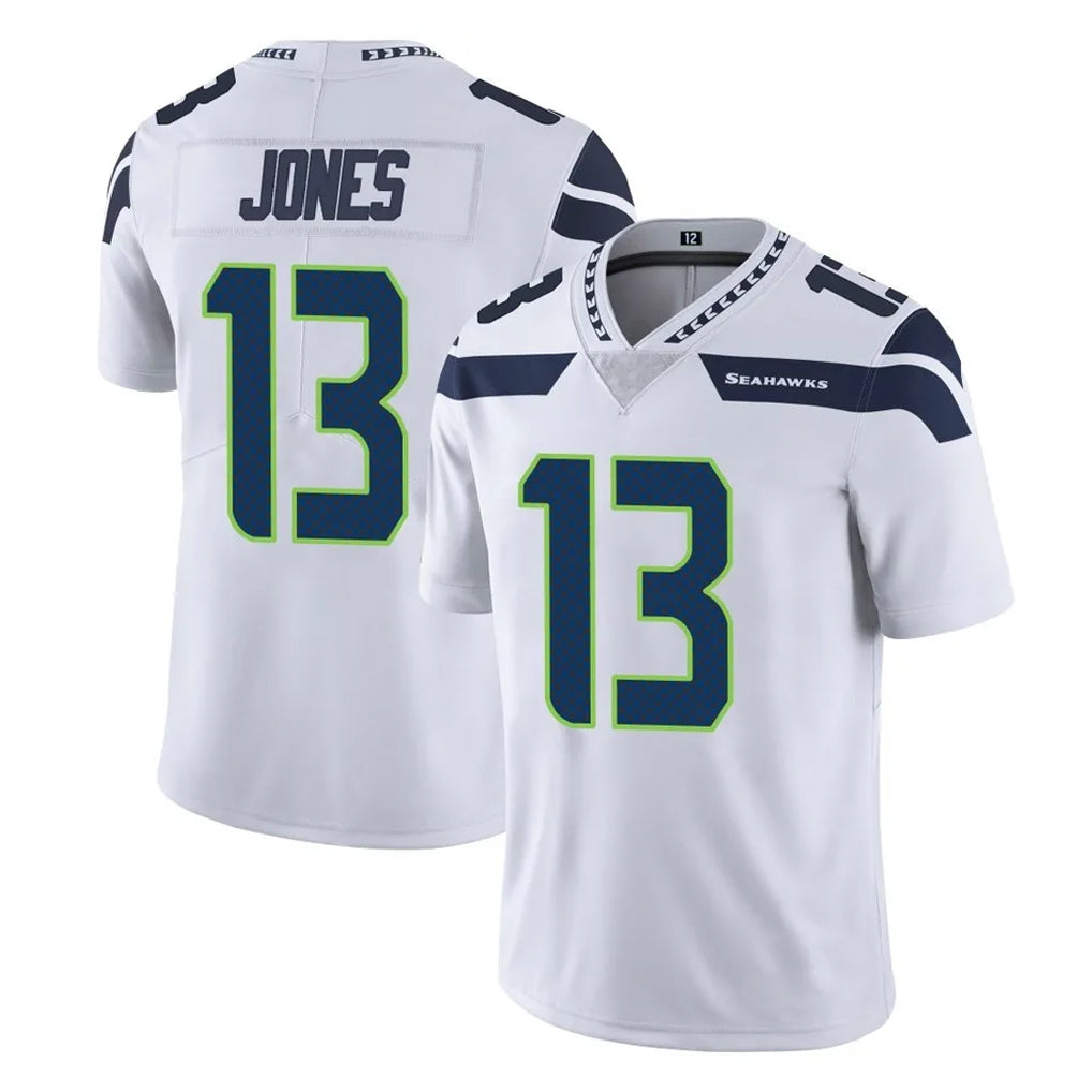 S.Seahawks #13 Ernest Jones IV Player White Limited Vapor Untouchable Home Game PETTCS Stitched Jerseys