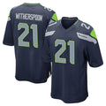 S.Seahawks #21 Devon Witherspoon Player Navy Home Game PETTCS Stitched Jerseys