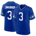 S.Seahawks #3 Nick Emmanwori Player Royal Throwback Home Game PETTCS Stitched Jerseys
