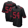 SF.49ers #54 Fred Warner Player Black Alternate Home Game PETTCS Stitched Jerseys
