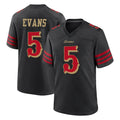 SF.49ers #5 Mike Evans Player Black Rivalries Collection Home Game PETTCS Stitched Jerseys