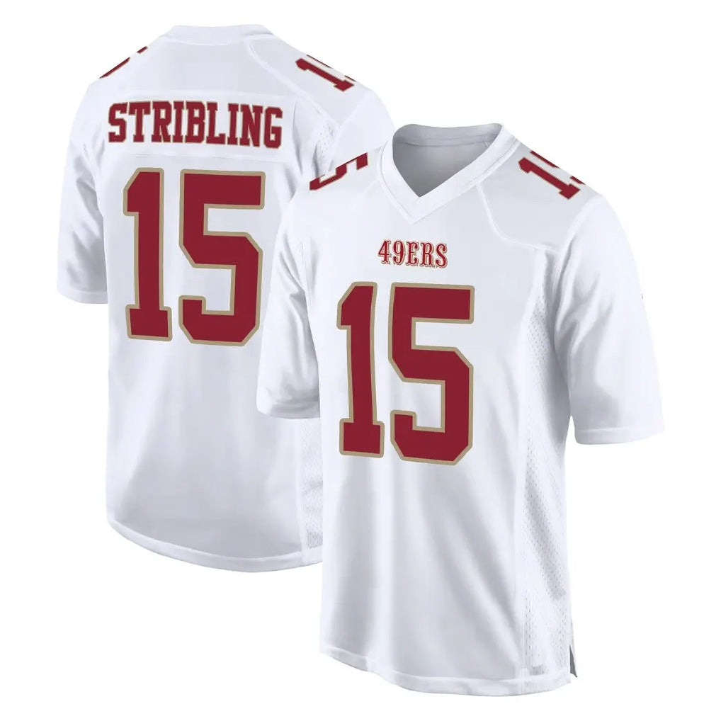 SF.49ers #15 De'Zhaun Stribling Player White Fashion Home Game PETTCS Stitched Jerseys