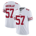 SF.49ers #57 Dre Greenlaw Player White Limited Vapor Untouchable Home Game PETTCS Stitched Jerseys