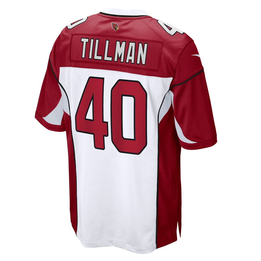 A.Cardinals #40 Pat Tillman Player White Home Game PETTCS Stitched Jerseys