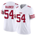 SF.49ers #54 Fred Warner Player White Limited Vapor F.U.S.E. Home Game PETTCS Stitched Jerseys