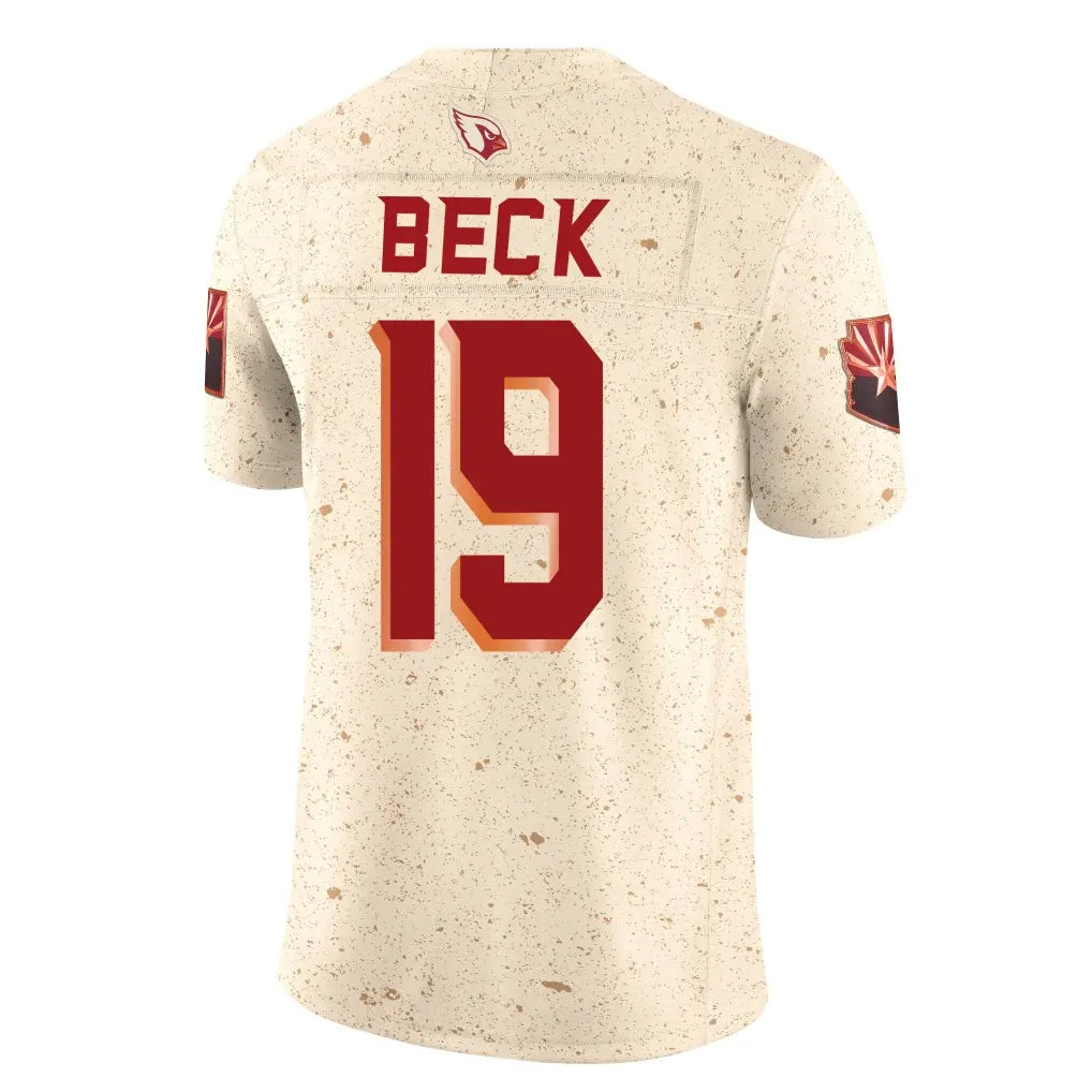 A.Cardinals #19 Carson Beck Player Cream Rivalries Collection Vapor Limited Home Game PETTCS Stitched Jerseys