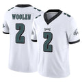 P.Eagles #2 Riq Woolen Player White Limited Vapor F.U.S.E. Home Game PETTCS Stitched Jerseys