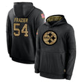 P.Steelers #54 Zach Frazier Player Black Salute to Service Hoodies Limited Game PETTCS Stitched Jerseys