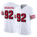 SF.49ers #92 Osa Odighizuwa Player White Limited Alternate Vapor F.U.S.E. Home Game PETTCS Stitched Jerseys