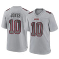 SF.49ers #10 Mac Jones Player Gray Atmosphere Fashion Home Game PETTCS Stitched Jerseys