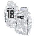 S.Seahawks #18 Elijah Arroyo Player Arctic Camo Limited Salute to Service Pullover Hoodies Game PETTCS Stitched Jerseys