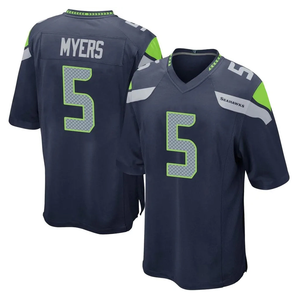 S.Seahawks #5 Jason Myers Player Navy Home Game PETTCS Stitched Jerseys
