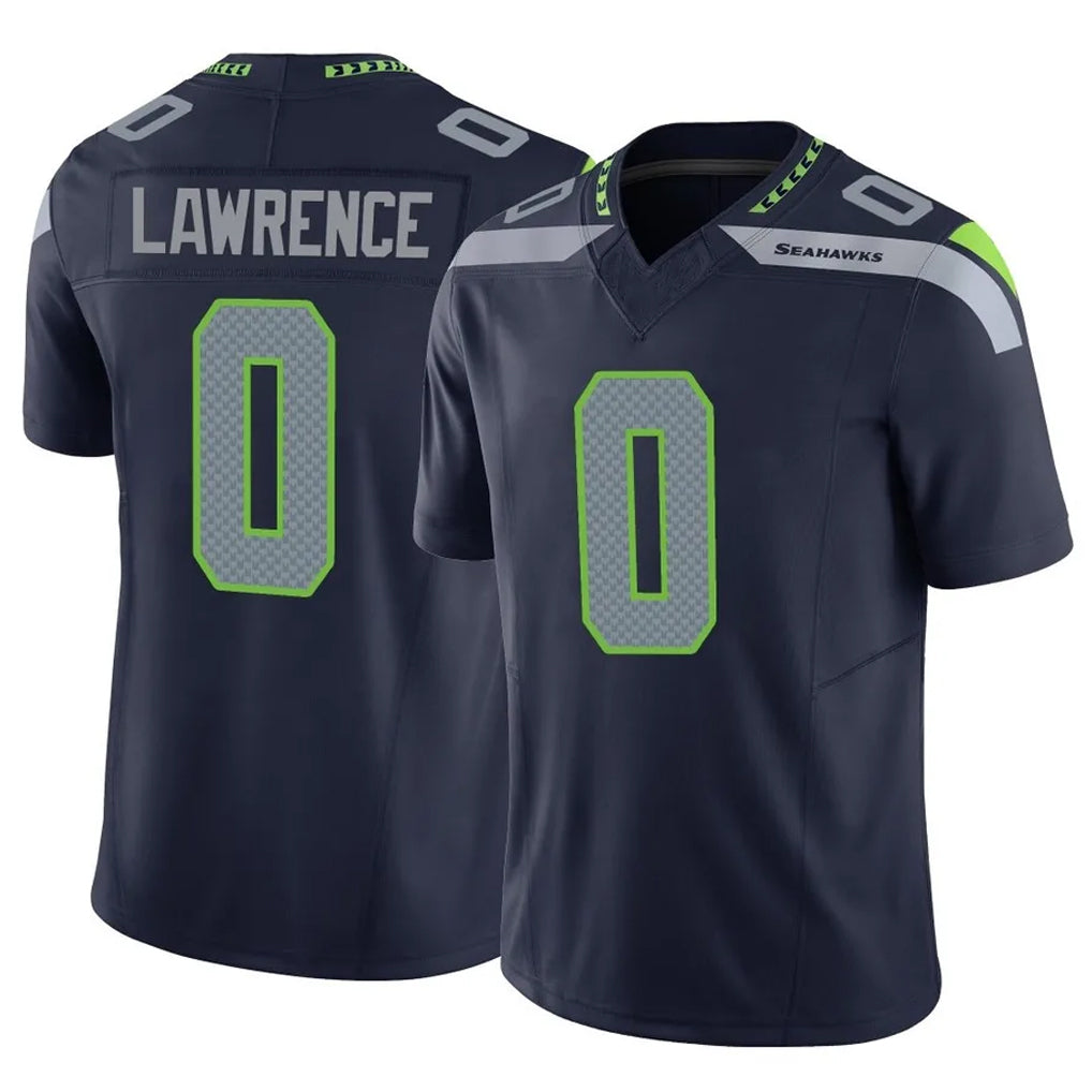 S.Seahawks #0 DeMarcus Lawrence Player Navy Limited Vapor F.U.S.E. Home Game PETTCS Stitched Jerseys