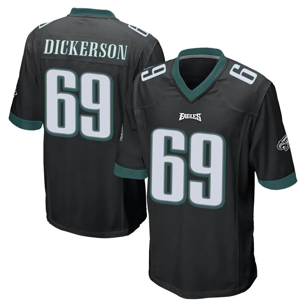 P.Eagles #69 Landon Dickerson Player Black Home Game PETTCS Stitched Jerseys