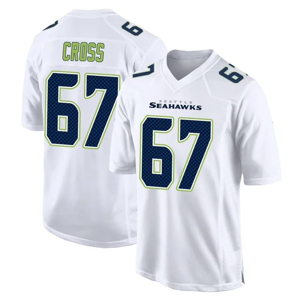 S.Seahawks #67 Charles Cross Player White Tundra Fashion Home Game Ddoa Stitched Jerseys
