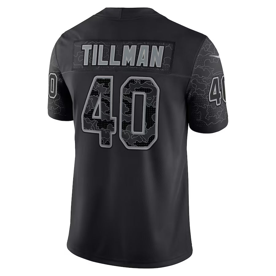 A.Cardinals #40 Pat Tillman Player Black RFLCTV Limited PETTCS Stitched Jerseys