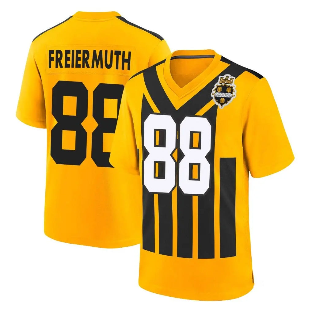 P.Steelers #88 Pat Freiermuth Player Gold Limited 1933 Throwback Home Game PETTCS Stitched Jerseys