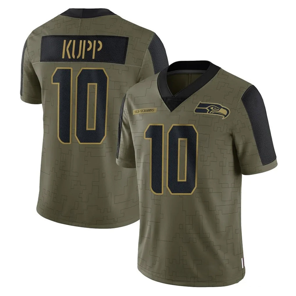 S.Seahawks #10 Cooper Kupp Player Olive Salute To Service Limited Game PETTCS Stitched Jerseys