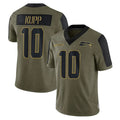 S.Seahawks #10 Cooper Kupp Player Olive Salute To Service Limited Game PETTCS Stitched Jerseys
