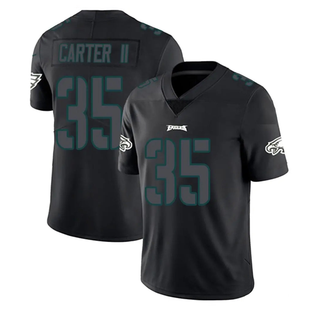P.Eagles #35 Michael Carter II Player Limited Black Impact Home Game PETTCS Stitched Jerseys