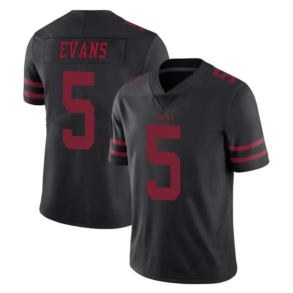 SF.49ers #5 Mike Evans Player Black Alternate Limited Vapor Untouchable Home Game PETTCS Stitched Jerseys