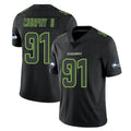 S.Seahawks #91 Byron Murphy II Player Black Impact Limited Home Game PETTCS Stitched Jerseys