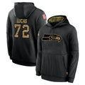 S.Seahawks #72 Abraham Lucas Player Black Salute to Service Hoodies Limited Game PETTCS Stitched Jerseys