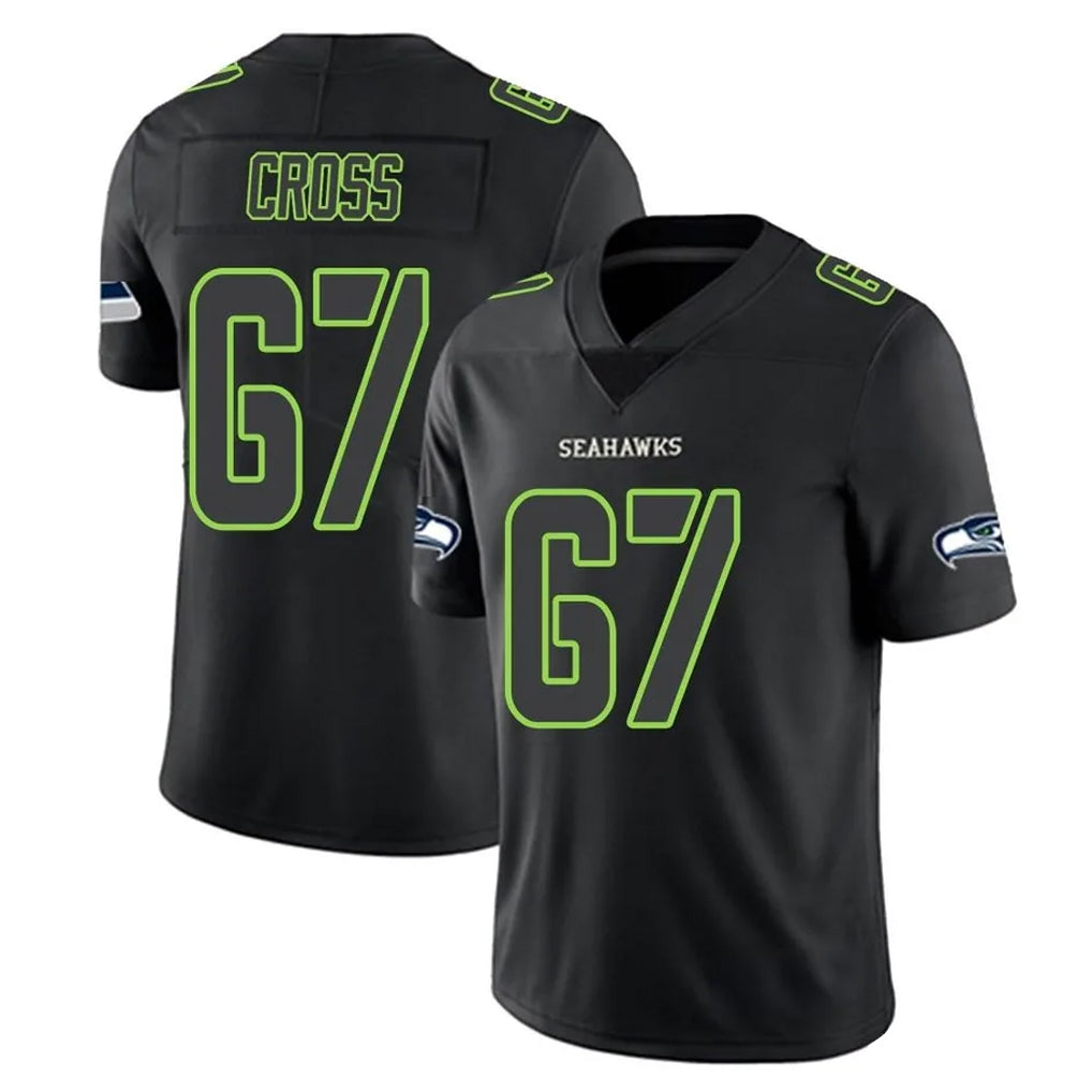 S.Seahawks #67 Charles Cross Player Black Impact Limited Home Game Ddoa Stitched Jerseys