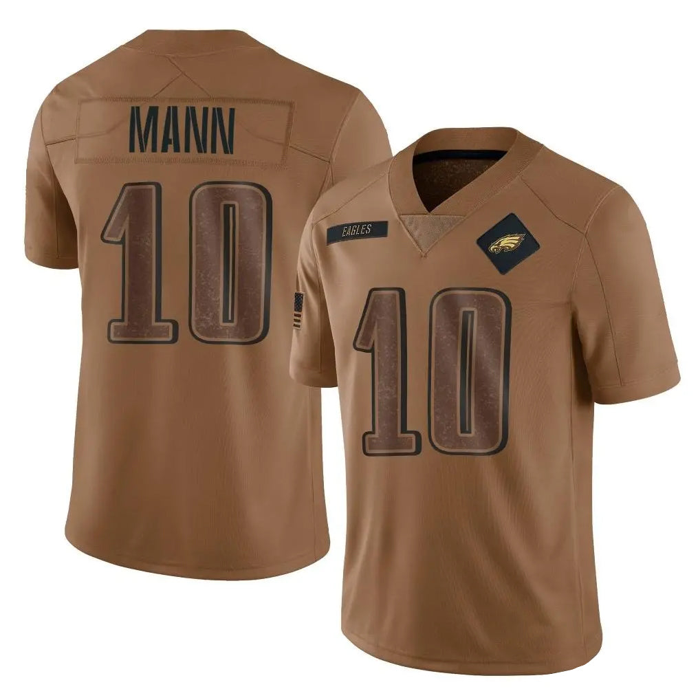 P.Eagles #10 Braden Mann Player Brown Salute To Service Limited PETTCS Stitched Jerseys