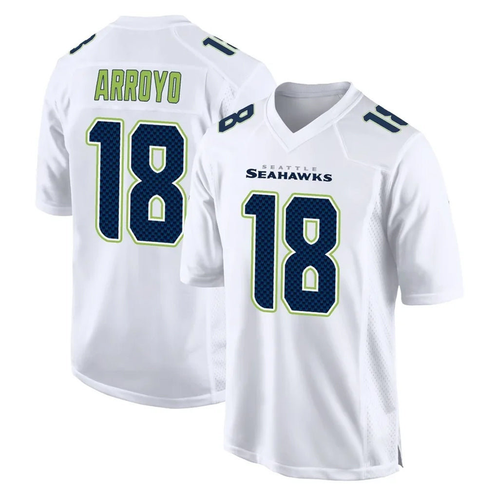 S.Seahawks #18 Elijah Arroyo Player White Tundra Fashion Home Game PETTCS Stitched Jerseys