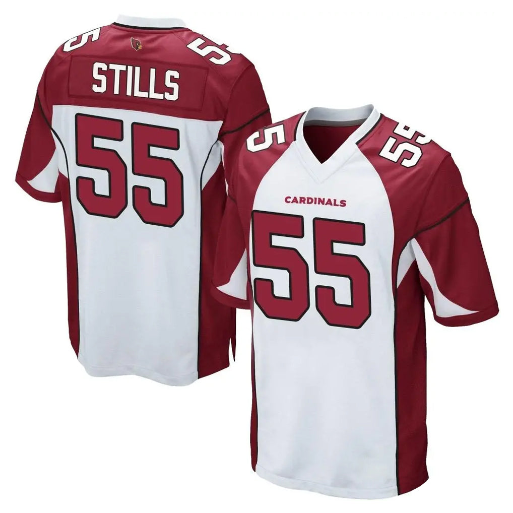 A.Cardinals #55 Dante Stills Player White Cardinal Home Game PETTCS Stitched Jerseys