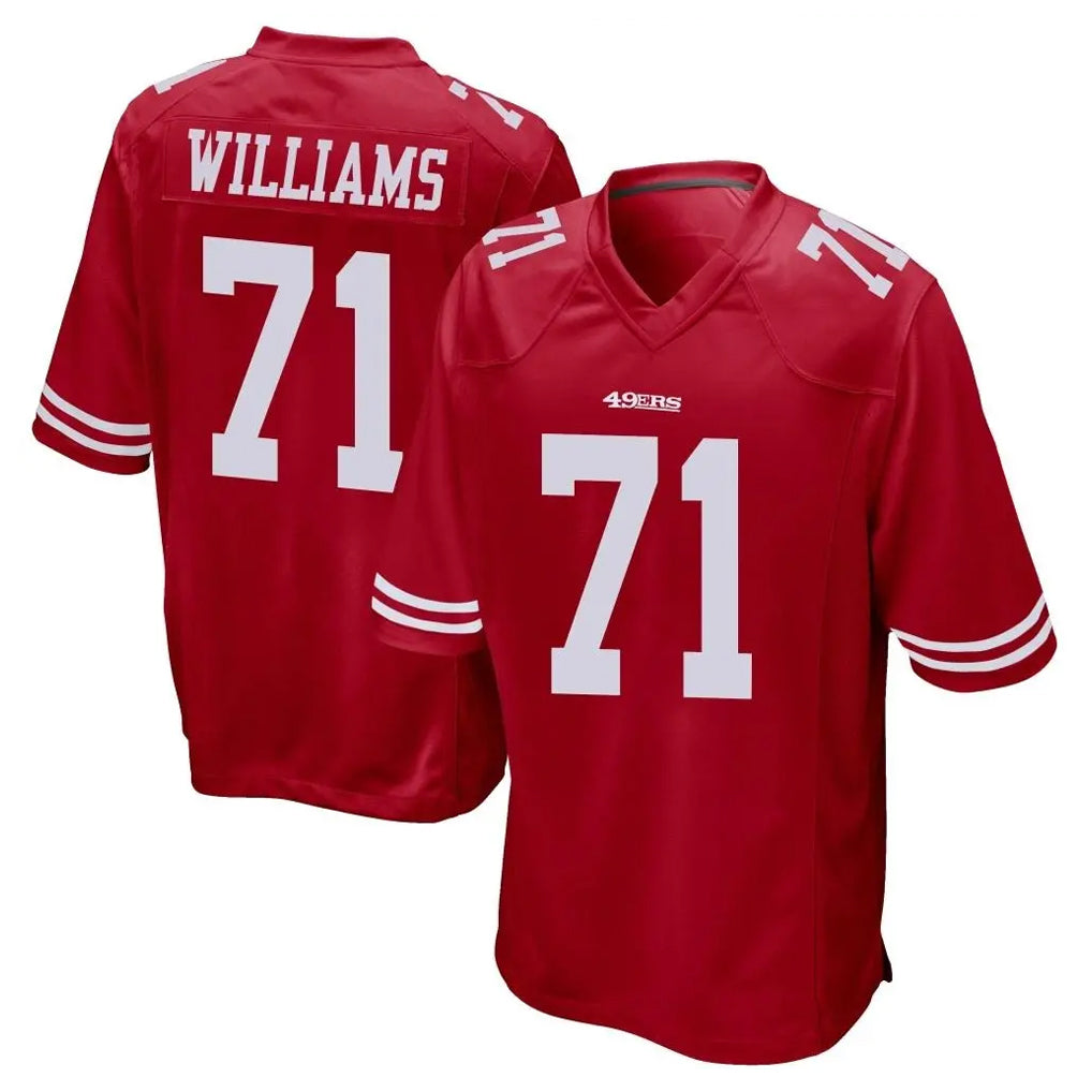 SF.49ers #71 Trent Williams Player Red Home Game PETTCS Stitched Jerseys