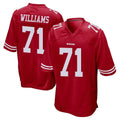 SF.49ers #71 Trent Williams Player Red Home Game PETTCS Stitched Jerseys