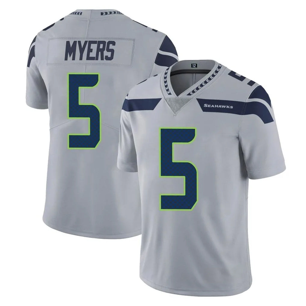 S.Seahawks #5 Jason Myers Player Gray Limited Vapor Untouchable Home Game PETTCS Stitched Jerseys
