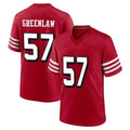SF.49ers #57 Dre Greenlaw Player Red Limited Alternate Home Game PETTCS Stitched Jerseys