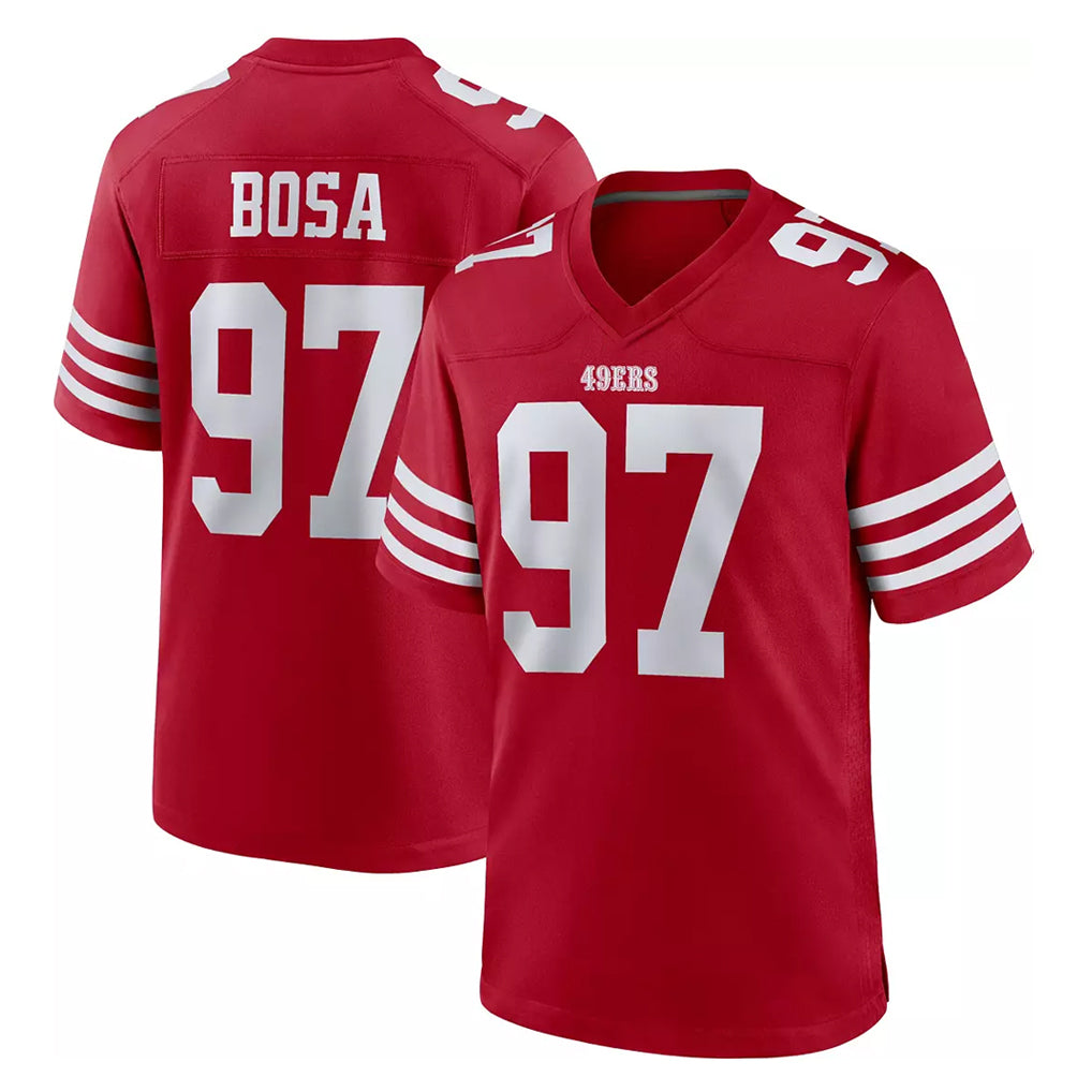 SF.49ers #97 Nick Bosa Player Red Game Home PETTCS Stitched Jerseys