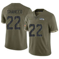 S.Seahawks #22 Rashid Shaheed Player Olive Limited Salute To Service Home Game PETTCS Stitched Jerseys