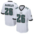 P.Eagles #26 Saquon Barkley Player White Home Game PETTCS Stitched Jerseys