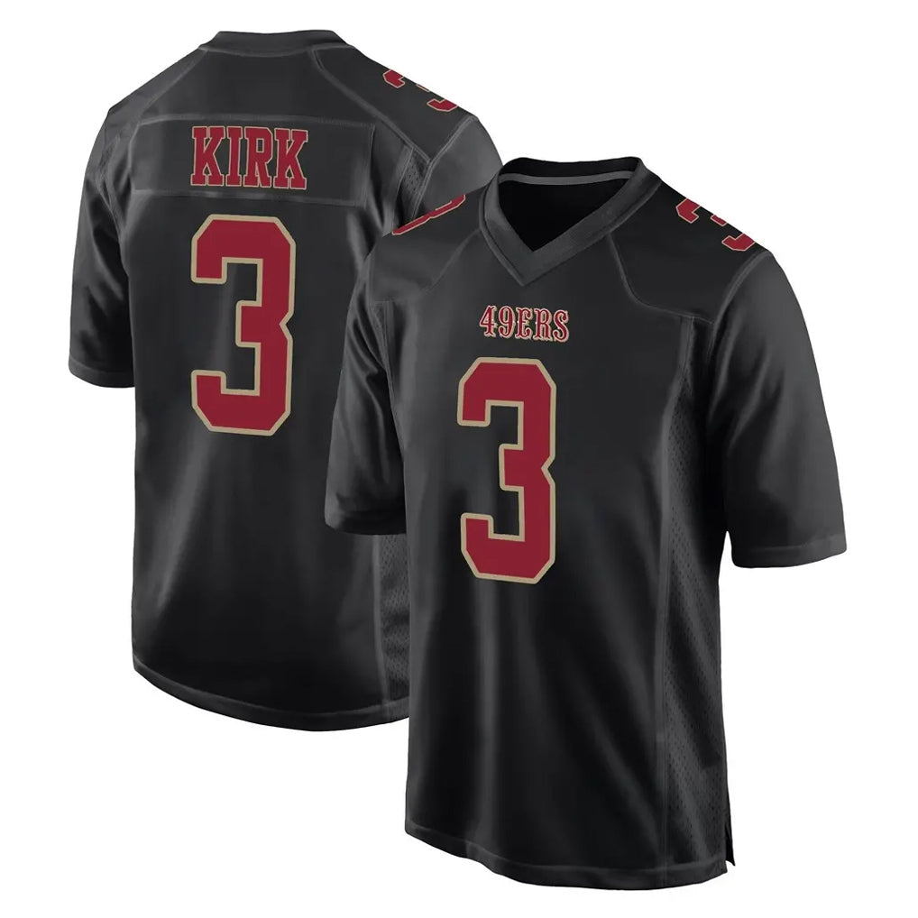 SF.49ers #3 Christian Kirk Player Black Fashion Home Game PETTCS Stitched Jerseys