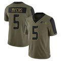 S.Seahawks #5 Jason Myers Player Olive Salute To Service Limited Game PETTCS Stitched Jerseys