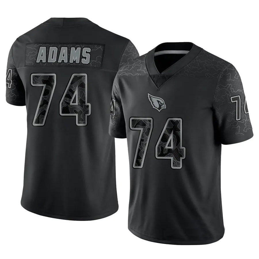 A.Cardinals #74 Isaiah Adams Player Black RFLCTV Limited PETTCS Stitched Jerseys