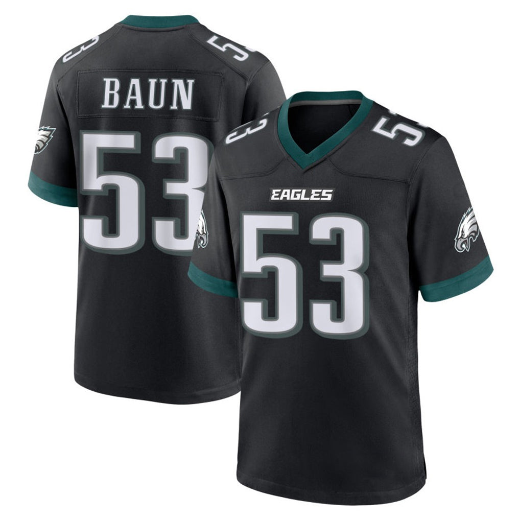 P.Eagles #53 Zack Baun Player Black Game Home PETTCS Stitched Jerseys