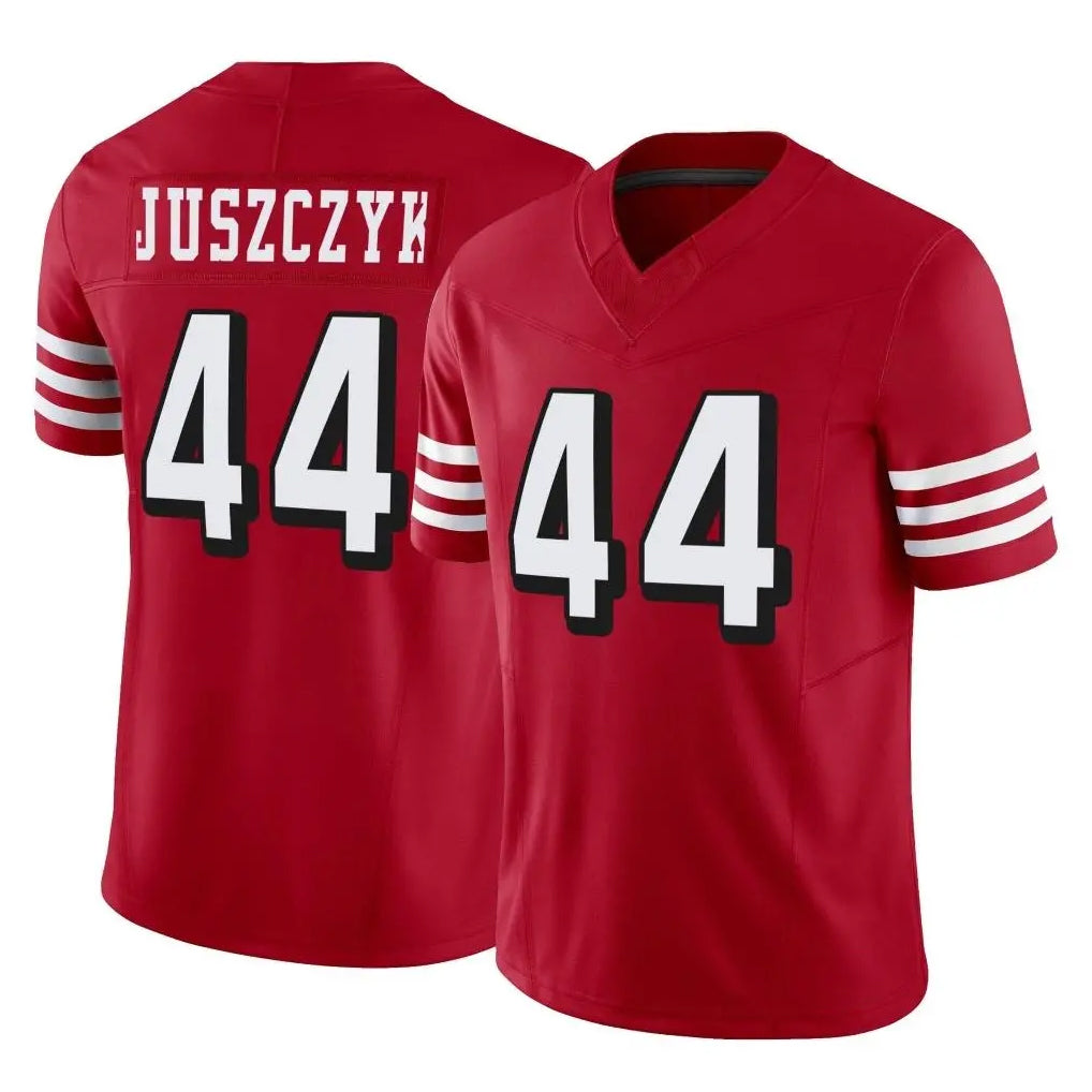 SF.49ers #44 Kyle Juszczyk Player Red Limited Alternate Vapor F.U.S.E. Home Game PETTCS Stitched Jerseys