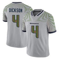 S.Seahawks #4 Michael Dickson Player Grey Limited 2025 Rivalries Collection Home Game PETTCS Stitched Jerseys