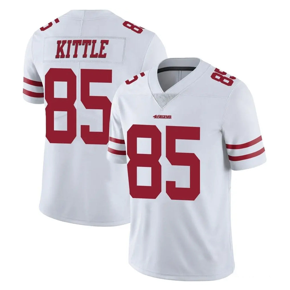 SF.49ers #85 George Kittle Player White Limited Vapor Untouchable Home Game PETTCS Stitched Jerseys