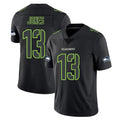 S.Seahawks #13 Ernest Jones IV Player Black Impact Limited Home Game PETTCS Stitched Jerseys